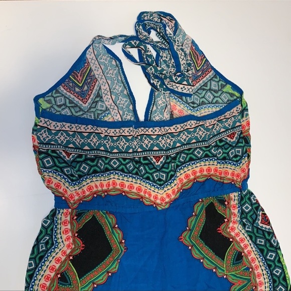 Flying Tomato Blue Boho Print Romper - Women’s Size Medium - Picture 3 of 6